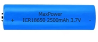 Akumulator litowy 3,7 V 2500 mAh Szybkie ładowanie Akumulator litowo-jonowy 18650