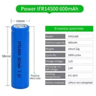 14500 Akumulator litowy Lifepo4 Akumulator litowo-żelazowo-fosforanowy 3,2 V 600 mAh