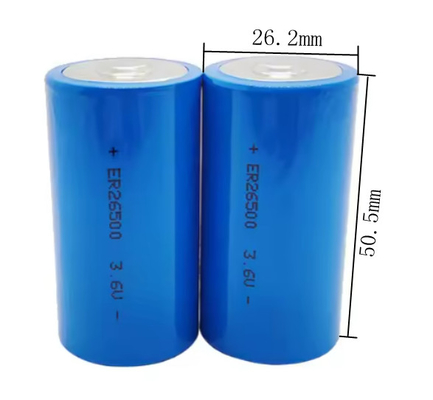 Er26500 3.6v 8500mah 9ah lisocl2 bateria Er26500 bateria litowa wielkości C 3.6V 9000mah bateria litowa pierwotna