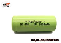 Wytrzymałe akumulatory NIMH 4 / 5A1800mAh 1,2V z certyfikatem UL CE KC