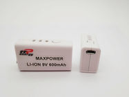 Akumulatory litowo-jonowe 9 V 550 mAh USB UN38.3 MSDS IEC 500 Cykl życia