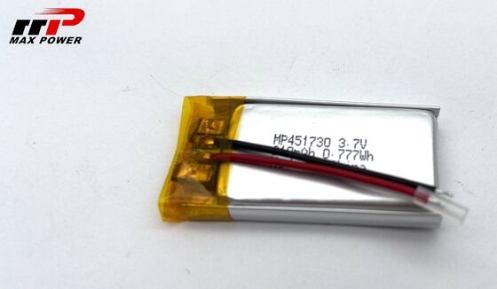 Akumulator litowo-polimerowy 451730HP 210mAh 3,7V do dyktafonu