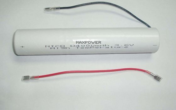 4000 mAh NICAD Akumulatory 3.6Volt High Teerature IEC61951-1 / 2