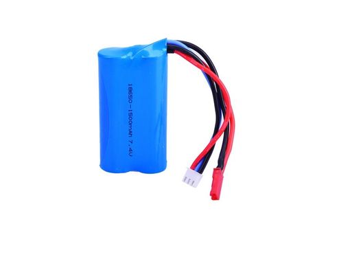 7,4 V 18650 1500 mAh Akumulatory litowo-jonowe Stopień rozładowania 15C Dla modeli lotniczych / zabawek elektrycznych